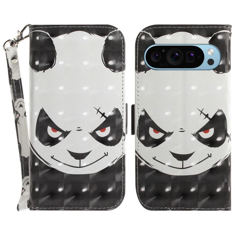 Housse Google Pixel 9 / Pixel 9 Pro Angry Panda Love à Lanière