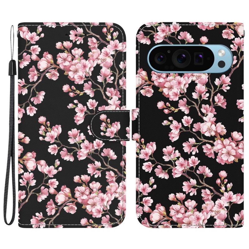 Housse Google Pixel 9 / Pixel 9 Pro Fleurs de Prunier à Lanière