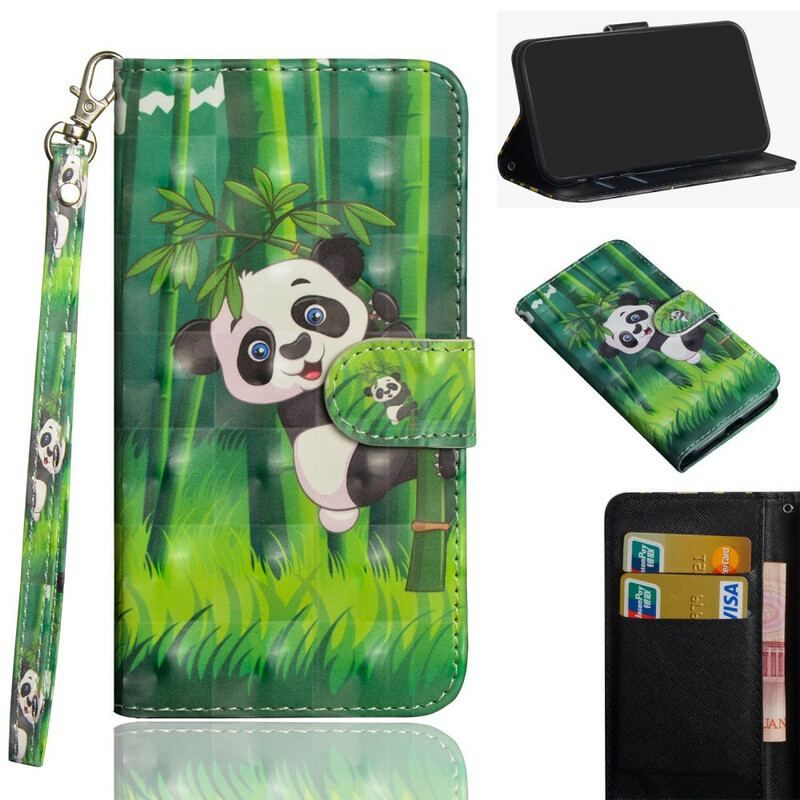 Housse Realme C11 Panda et Bambou