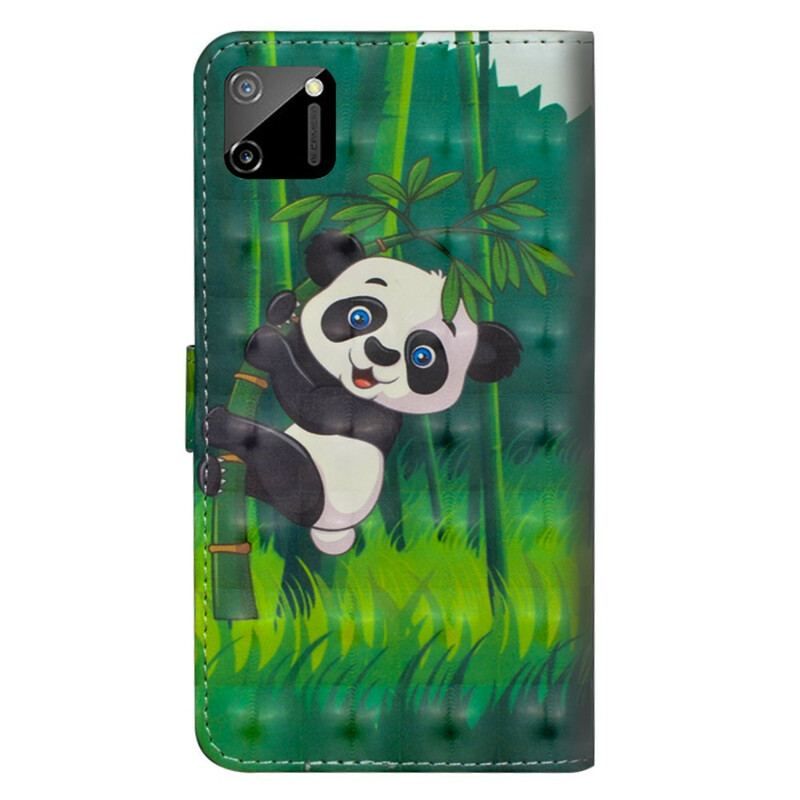 Housse Realme C11 Panda et Bambou