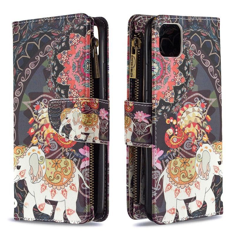 Housse Realme C11 Poche Zippée Éléphant