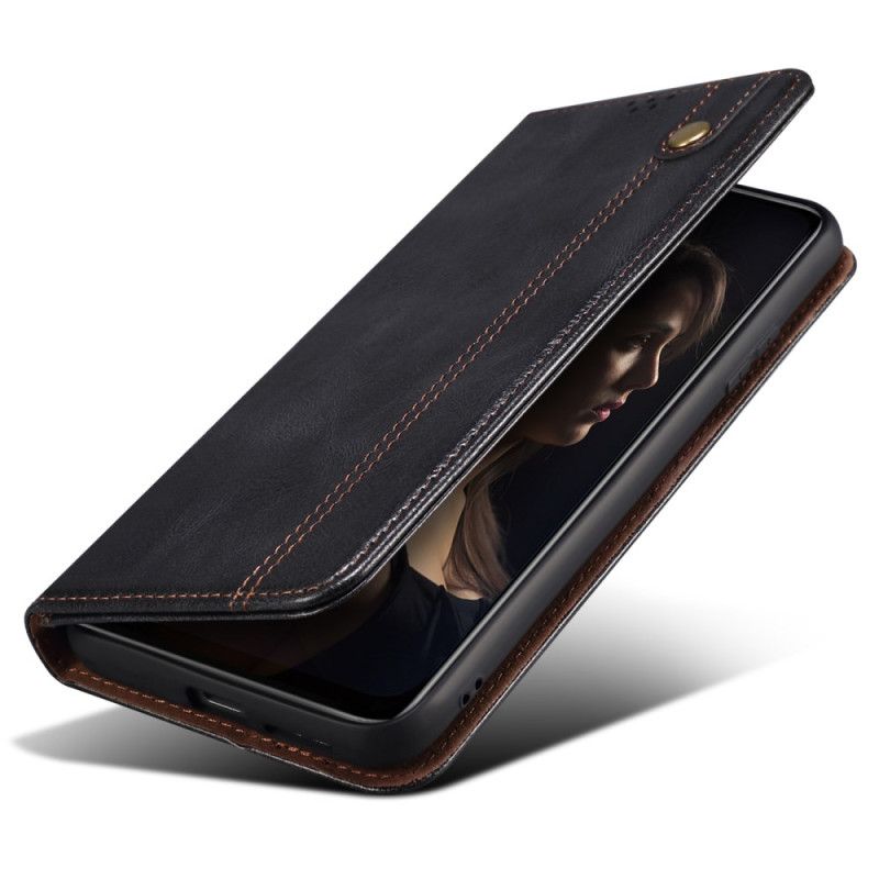 Flip Cover Samsung Galaxy M55 5G Simili Cuir Ciré