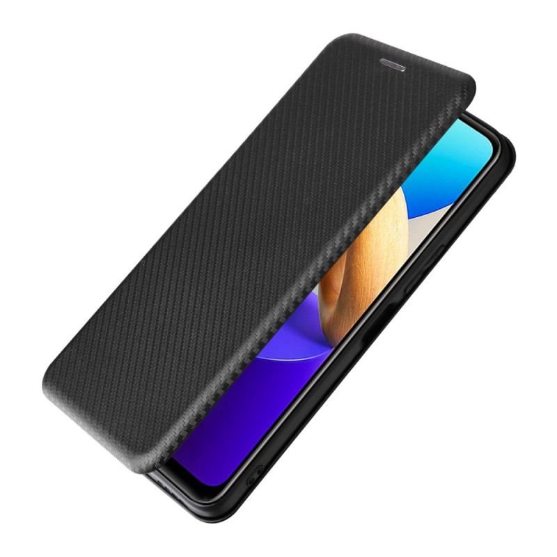 Flip Cover Vivo Y35 / Y22s Fibre Carbone