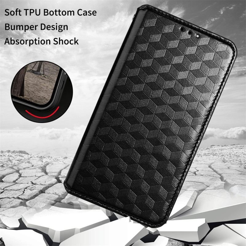 Flip Cover Vivo Y35 / Y22s Texture 3D