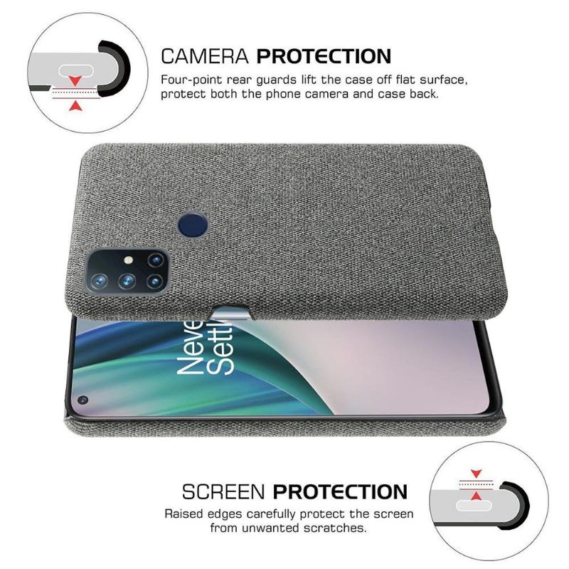 Coque OnePlus Nord N10 revêtement tissu