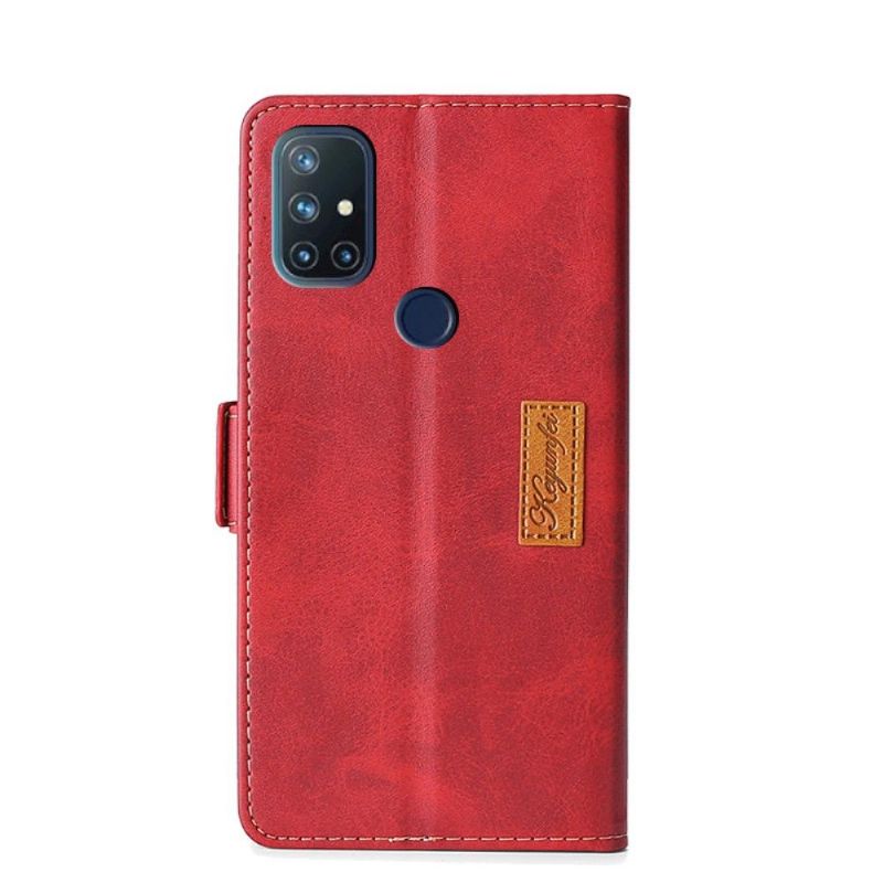 Housse OnePlus Nord N10 Keyunfei simili cuir bicolore