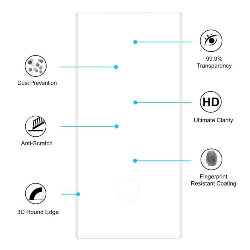 Protection d’écran Samsung Galaxy Note 10 Plus en verre trempé full size