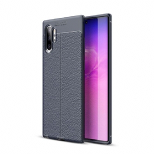 Samsung Galaxy Note 10 Plus - Coque gel finition simili cuir