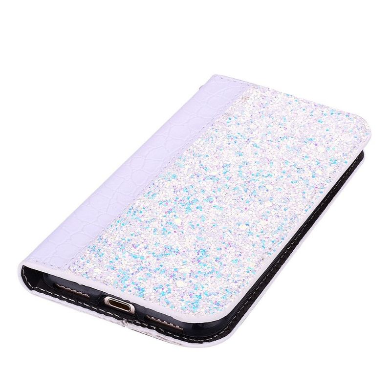 Samsung Galaxy Note 10 Plus - Housse luxury paillettes et effet croco