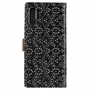 Samsung Galaxy Note 10 Plus - Housse motif dentelle avec lanière