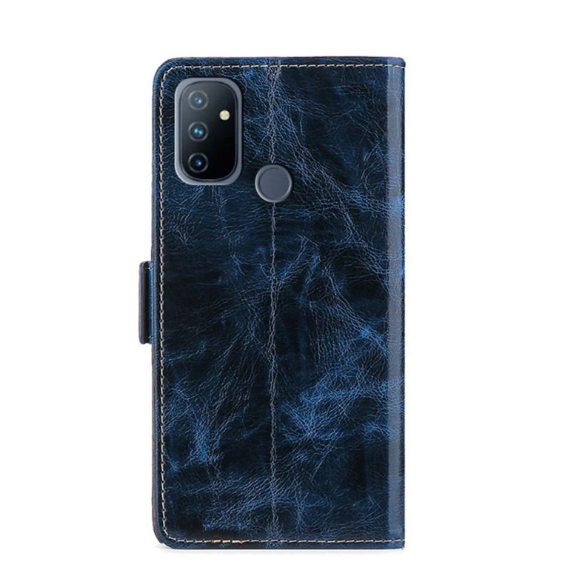 Housse folio OnePlus Nord N100 porte-cartes effet cuir