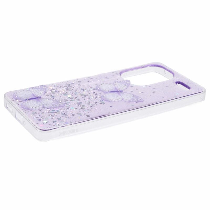 Coque Xiaomi Redmi Note 13 Pro Plus 5G Papillons Paillettes