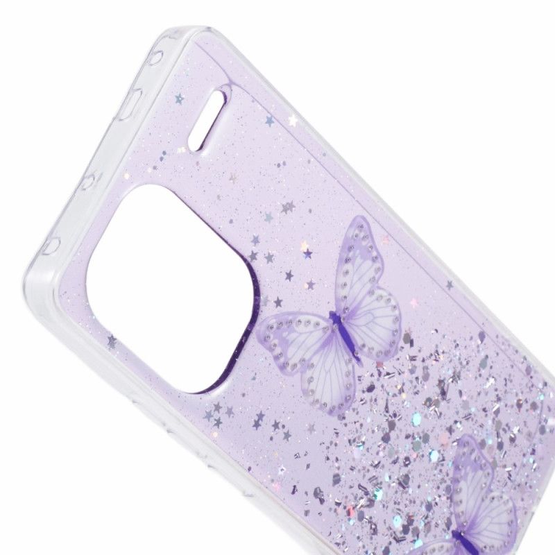 Coque Xiaomi Redmi Note 13 Pro Plus 5G Papillons Paillettes