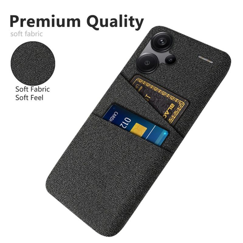 Coque Xiaomi Redmi Note 13 Pro Plus 5G Tissu Porte-Cartes