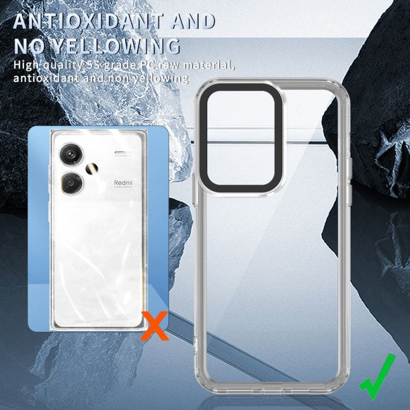 Coque Xiaomi Redmi Note 13 Pro Plus 5G Transparente Rebords Style Métal