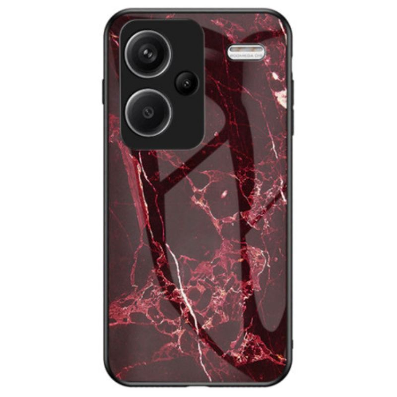 Coque Xiaomi Redmi Note 13 Pro Plus 5G Verre Trempé Marbre Rouge