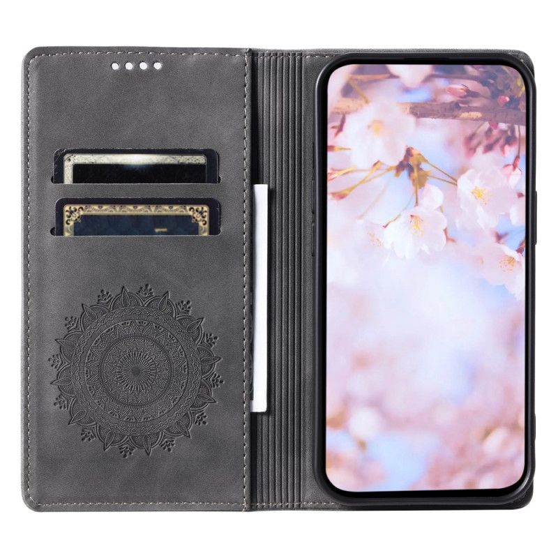 Flip Cover Xiaomi Redmi Note 13 Pro Plus 5G Effet Daim Mandala