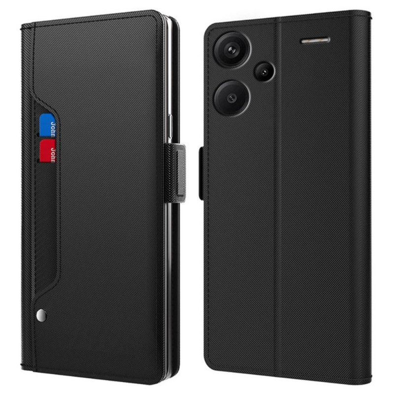 Housse Xiaomi Redmi Note 13 Pro Plus 5G Miroir et Porte-Cartes Frontal