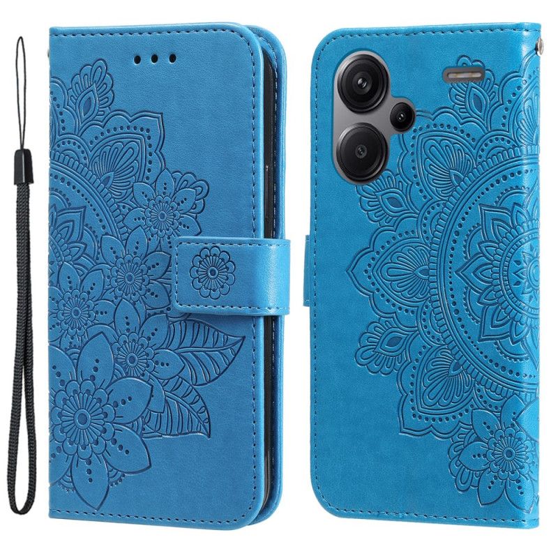 Housse Xiaomi Redmi Note 13 Pro Plus 5G Motif Fleuri à Lanière