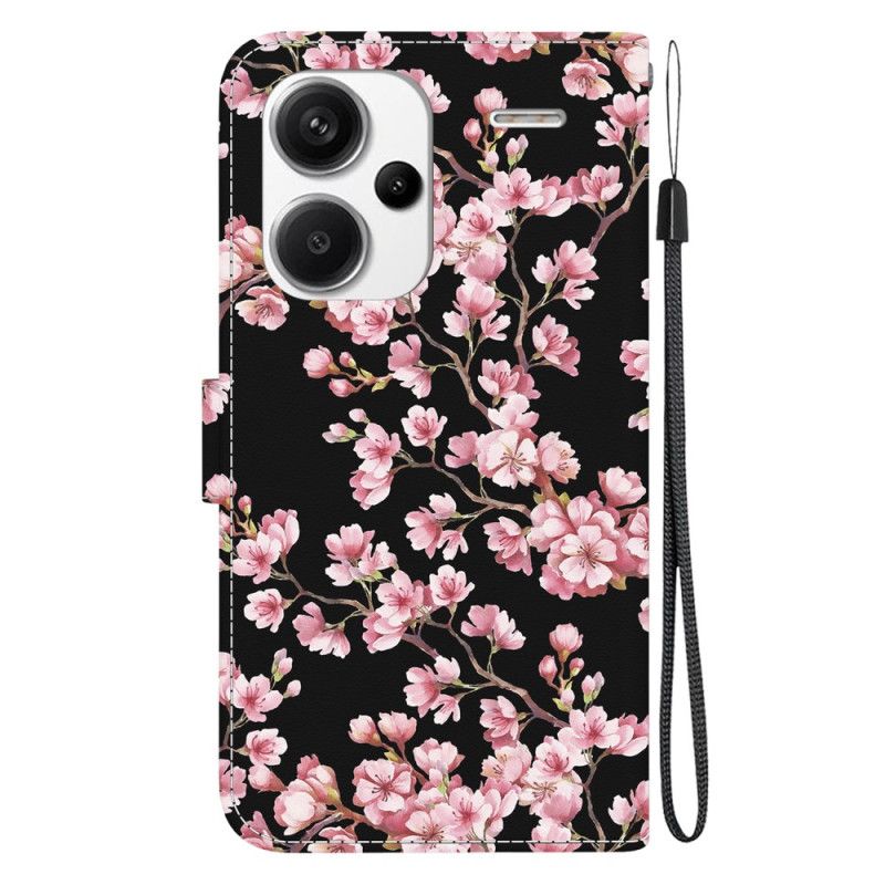 Housse Xiaomi Redmi Note 13 Pro Plus 5G Portefeuille Fleurs de Prunier