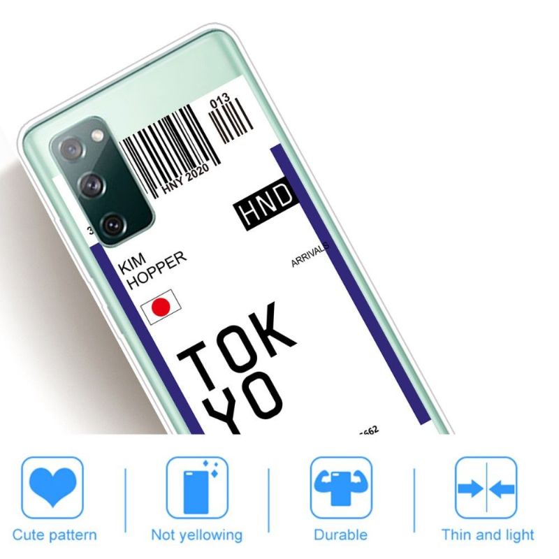 Coque Samsung Galaxy S20 FE Boarding Pass 05 TOKYO