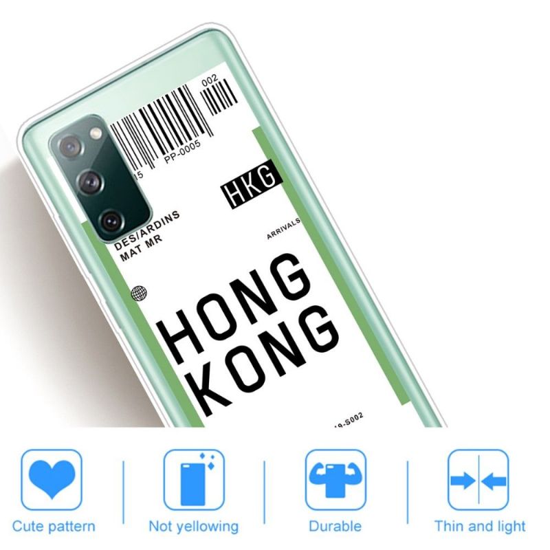 Coque Samsung Galaxy S20 FE Boarding Pass 07 HONG KONG