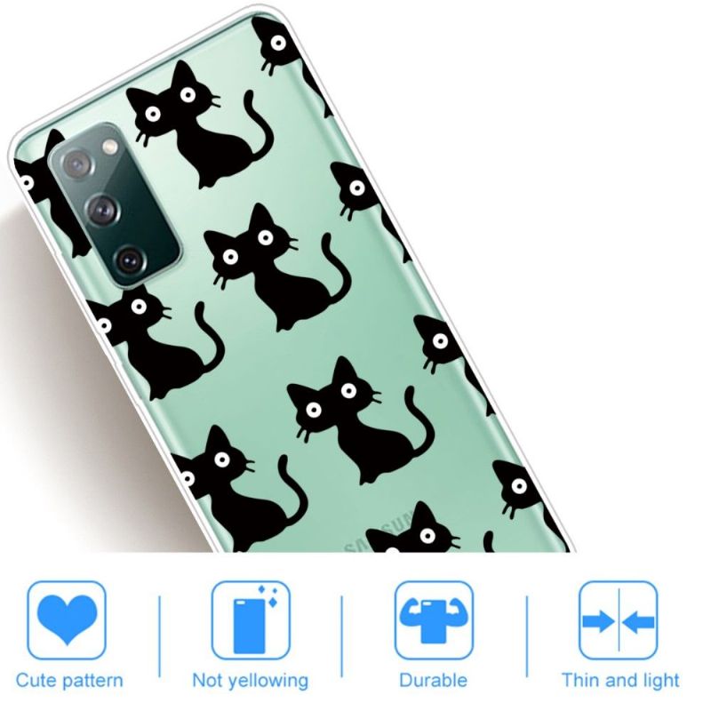 Coque Samsung Galaxy S20 FE chats noirs