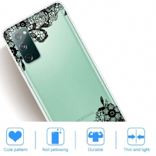 Coque Samsung Galaxy S20 FE fleur dentelle