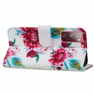 Housse Samsung Galaxy S20 FE Paon fleur