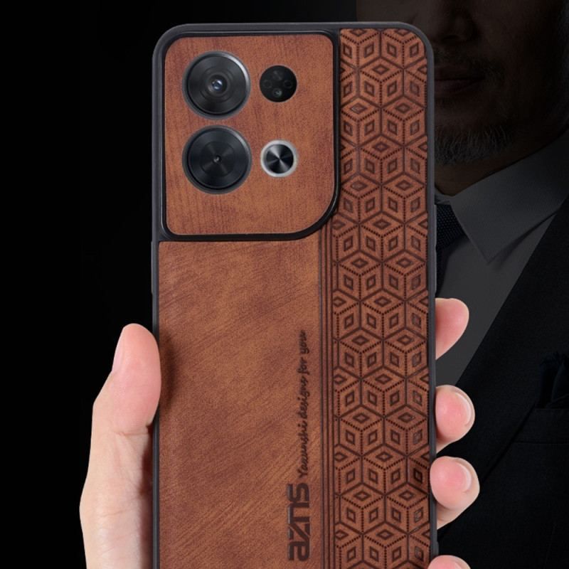 Coque Oppo Reno 8 Pro Effet Cuir AZNS