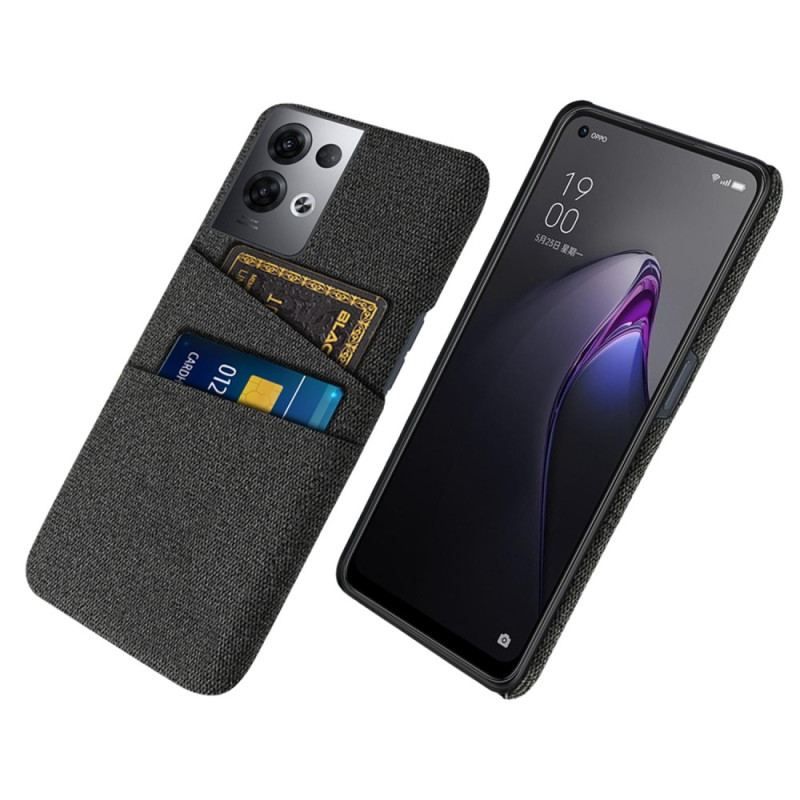 Coque Oppo Reno 8 Pro Tissu Porte-Cartes