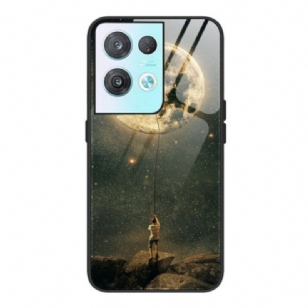 Coque Oppo Reno 8 Pro Verre Trempé l'Homme à la Lune