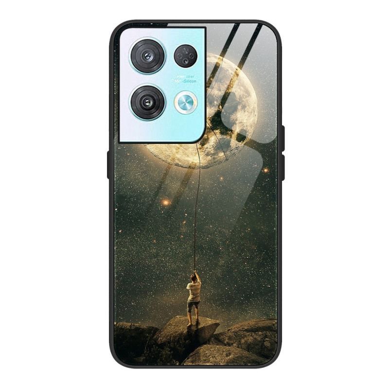 Coque Oppo Reno 8 Pro Verre Trempé l'Homme à la Lune