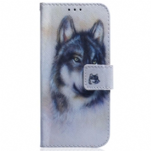 Housse Oppo Reno 8 Pro Chien Aquarelle à Lanière