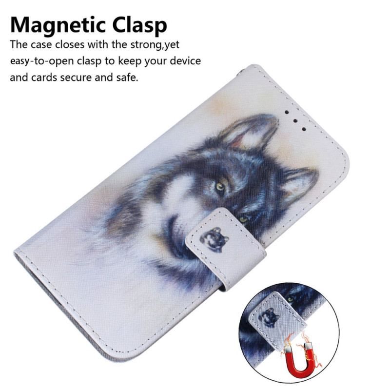 Housse Oppo Reno 8 Pro Chien Aquarelle à Lanière