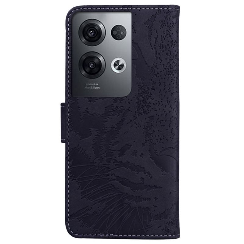 Housse Oppo Reno 8 Pro Empreinte de Tigre