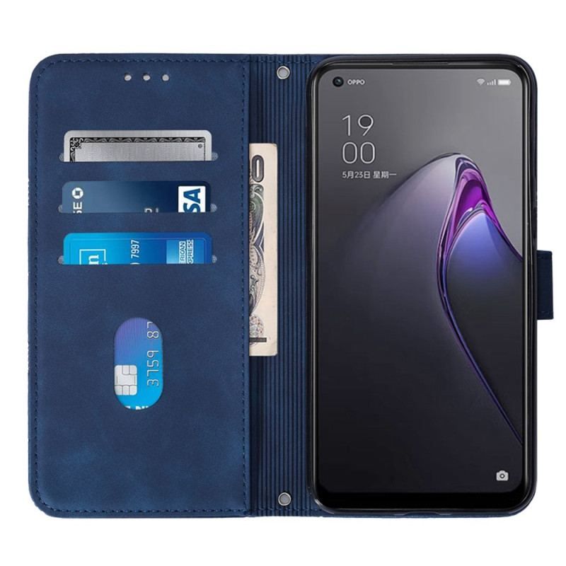 Housse Oppo Reno 8 Pro Triangles avec Bandoulière