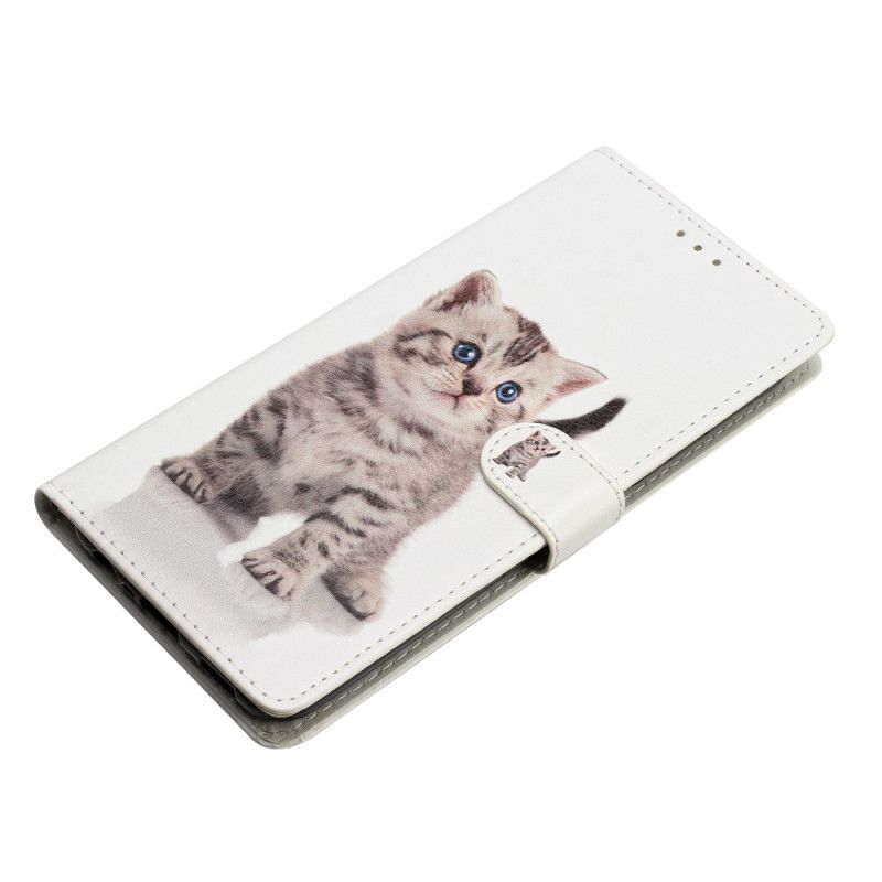 Housse Oppo A98 5G Chat Mignon à Lanière