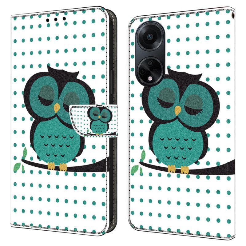 Housse Oppo A98 5G Hibou Endormi