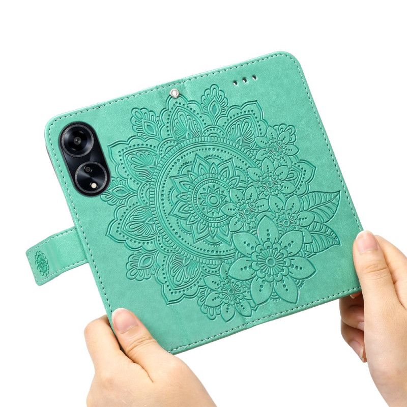 Housse Oppo A98 5G Impression Mandala à Lanière