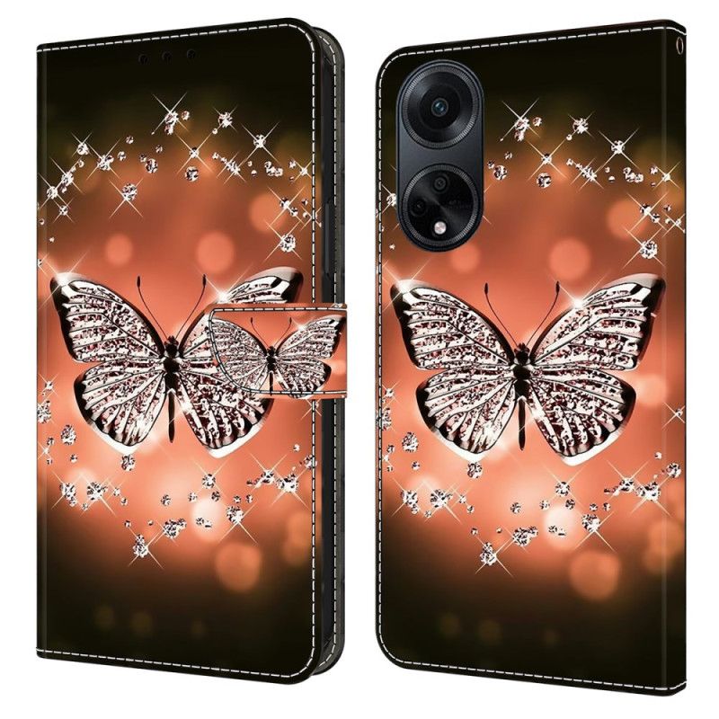 Housse Oppo A98 5G Papillons de Cristal