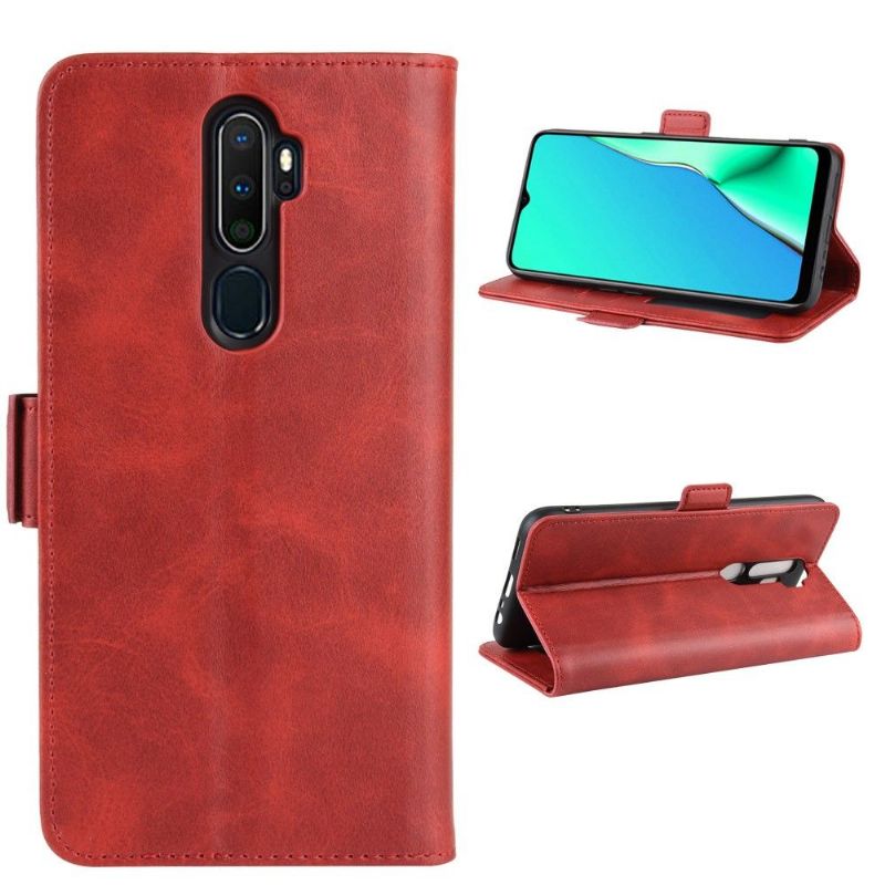 Oppo A9 2020 - Housse revêtement mat style portefeuille