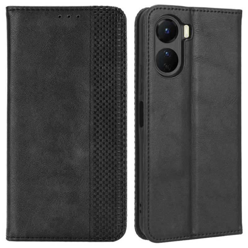 Flip Cover Vivo Y16 Simili Cuir Stylé