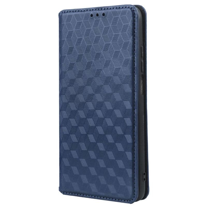 Flip Cover Vivo Y16 Texture 3D