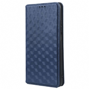 Flip Cover Vivo Y16 Texture 3D