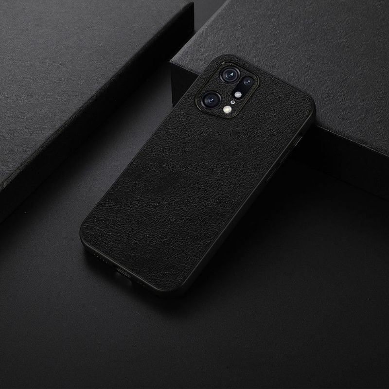 Coque Oppo Find X5 Pro Aspect Cuir Rétro