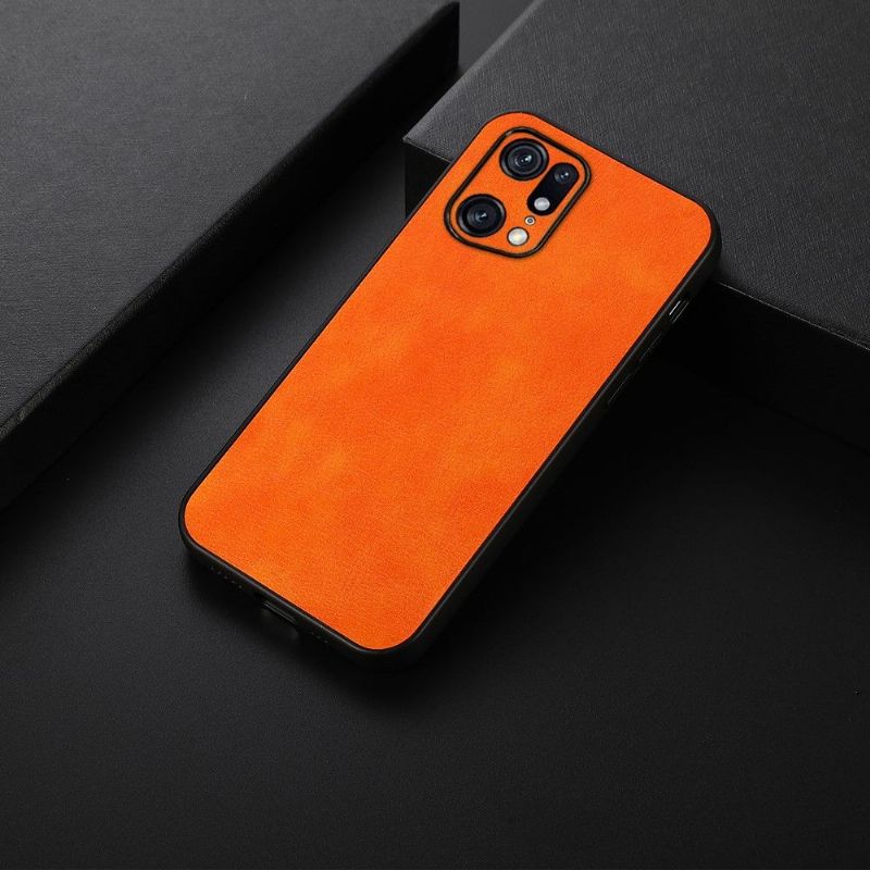 Coque Oppo Find X5 Pro Aspect Cuir Rétro