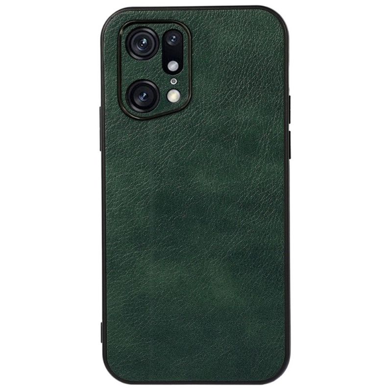 Coque Oppo Find X5 Pro Aspect Cuir Rétro