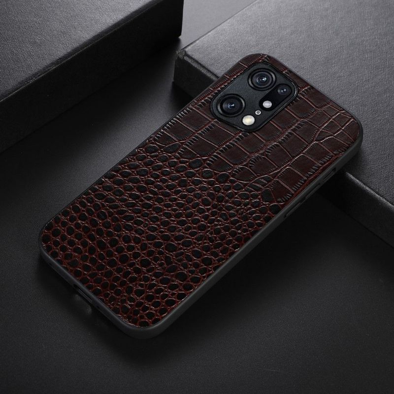 Coque Oppo Find X5 Pro Colette Cuir Effet Croco