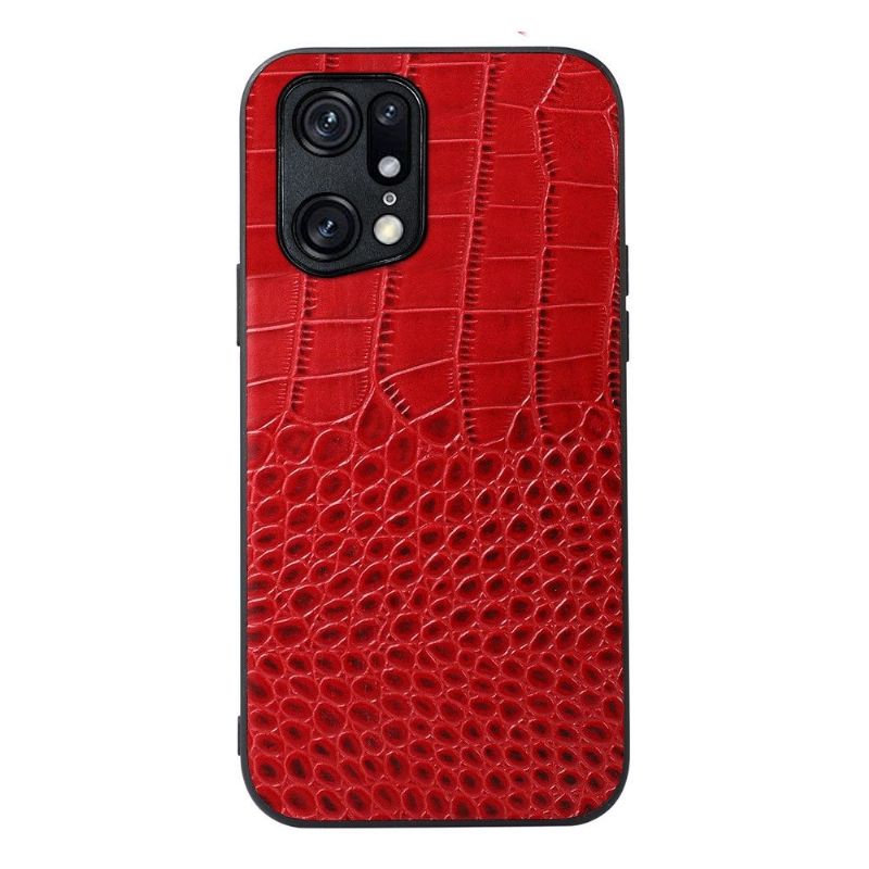 Coque Oppo Find X5 Pro Colette Cuir Effet Croco